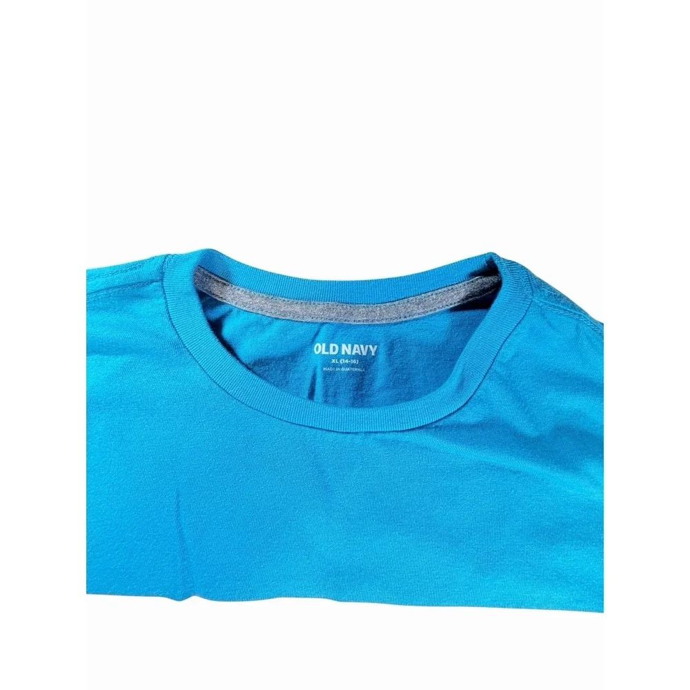 Old Navy Boys T-shirt Blue Youth Size Xl Yellowstone Mountains Blue